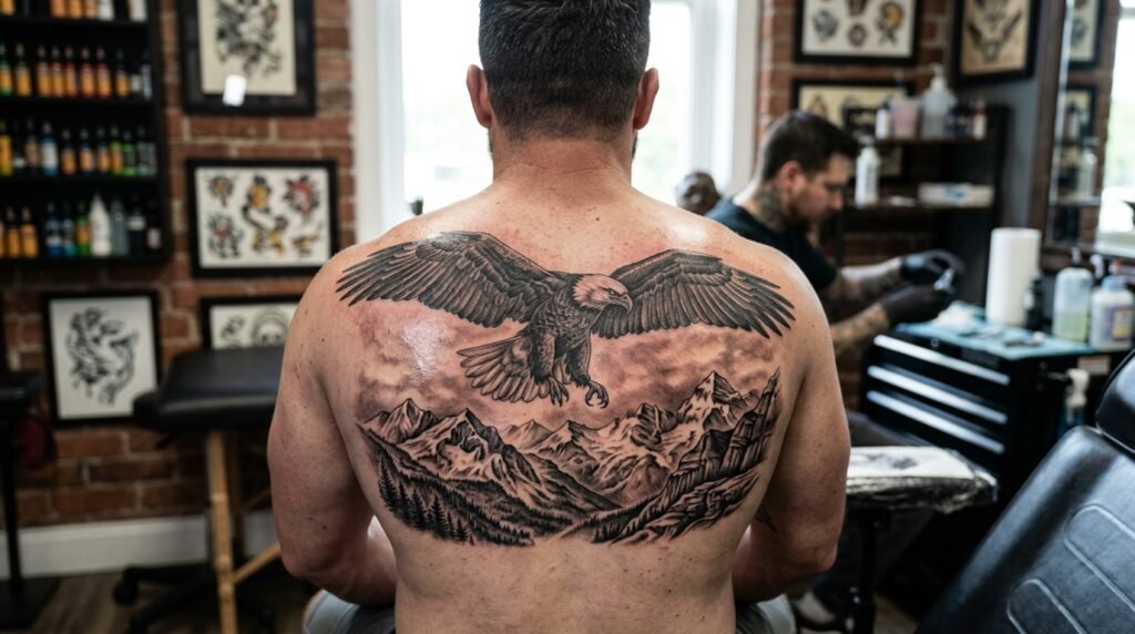 Eagle Back Tattoo