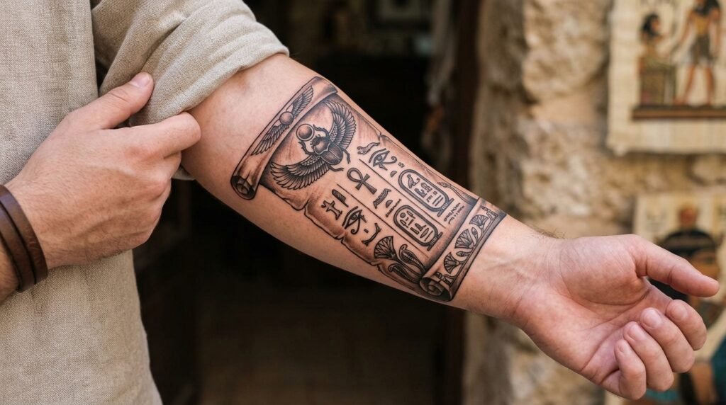 Egyptian Scroll Tattoo