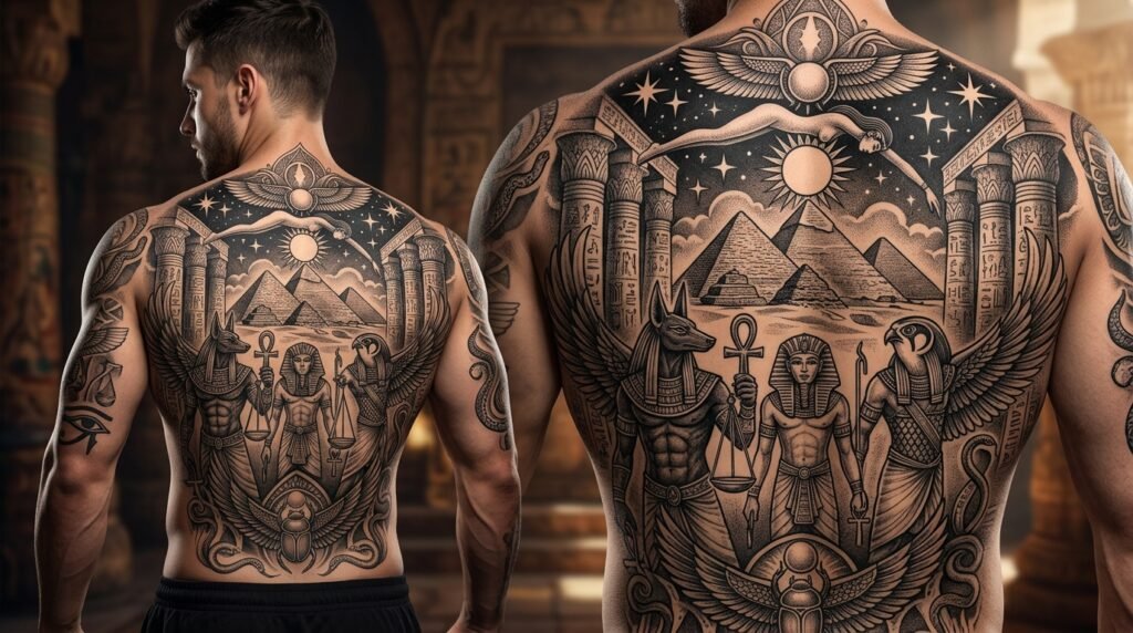 Egyptian Back Tattoo