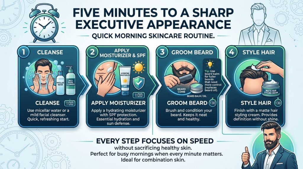 Quick morning skincare