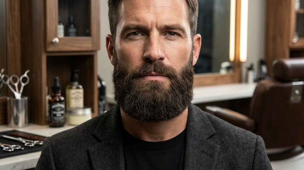 full square Spartan beard