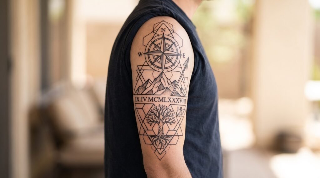 Meaningful Half Sleeve Tattoo