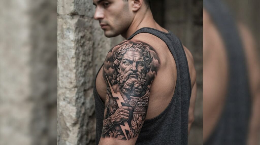 Greek Shoulder Tattoo