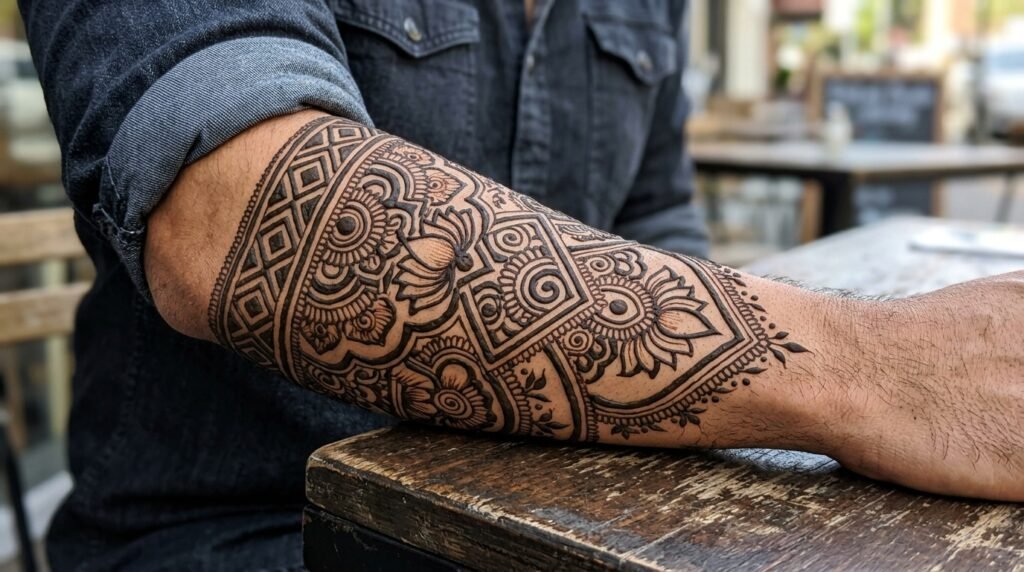Half Sleeve Mehndi