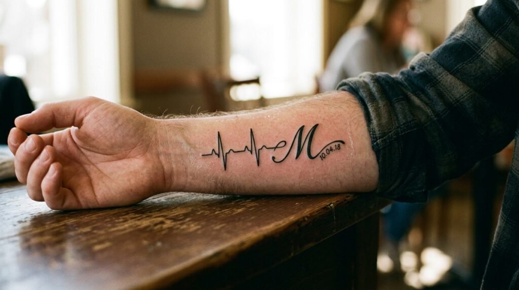 Heartbeat Family Tattoo