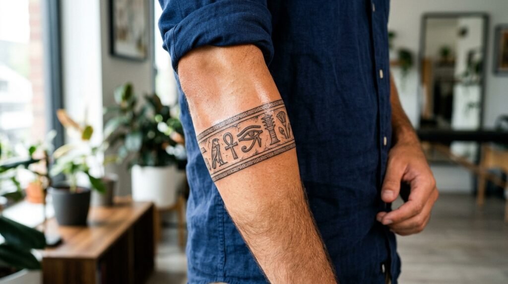 Hieroglyph Forearm Tattoo
