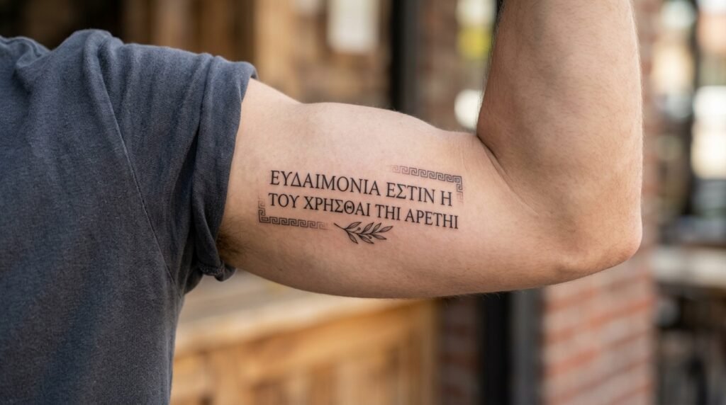 Greek Quote Tattoo