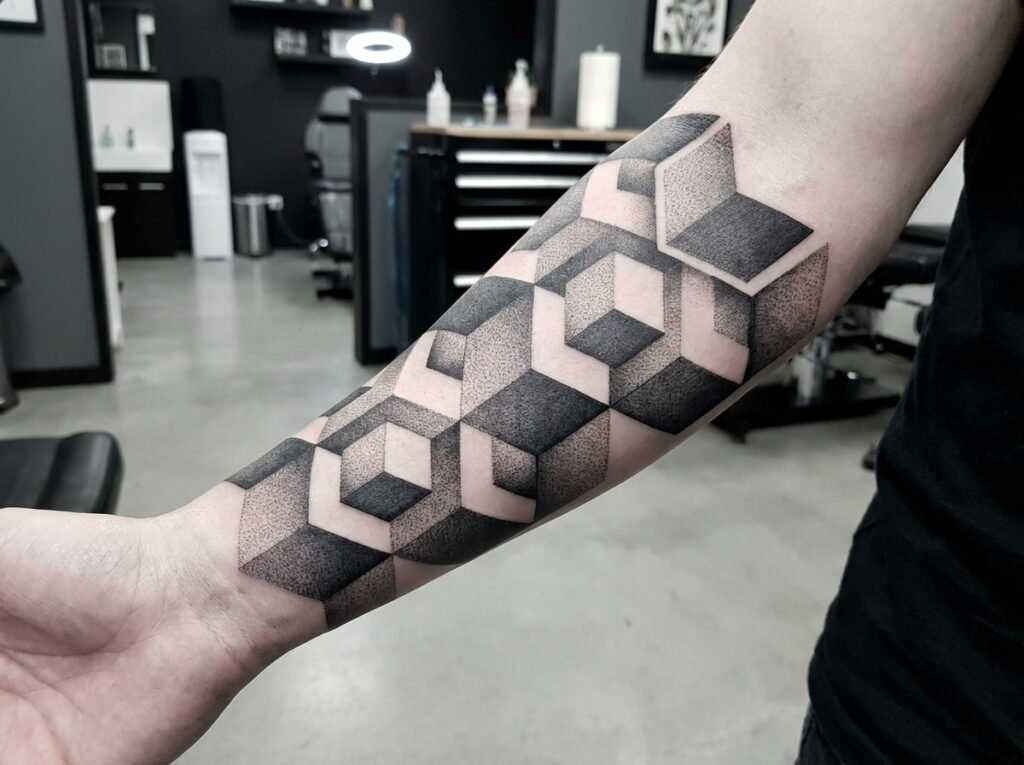 3D geometric sleeve design