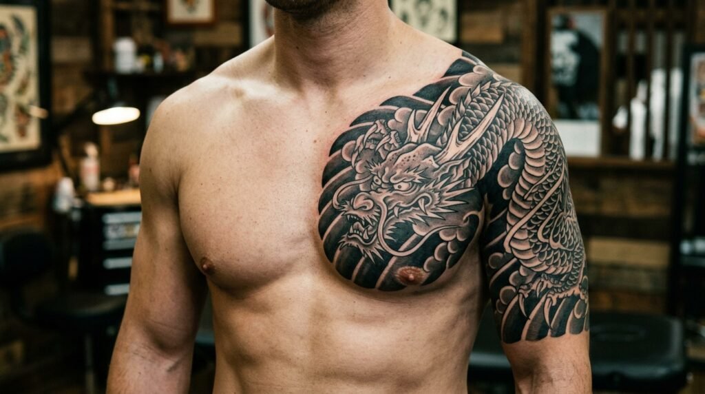 Japanese Chest Dragon
