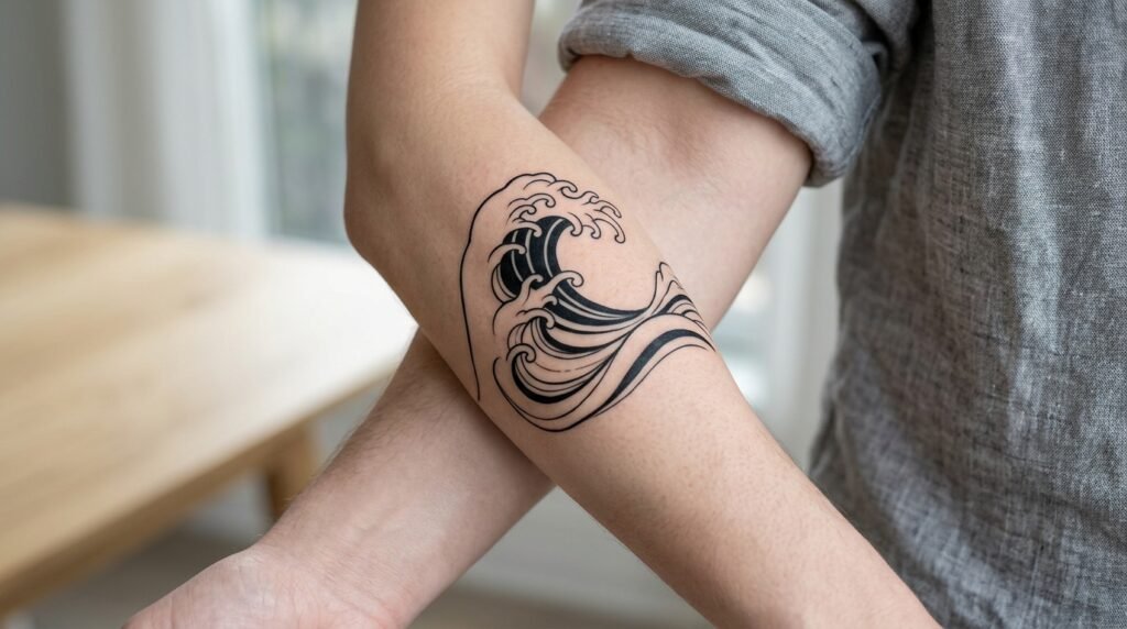 Wave Forearm Tattoo