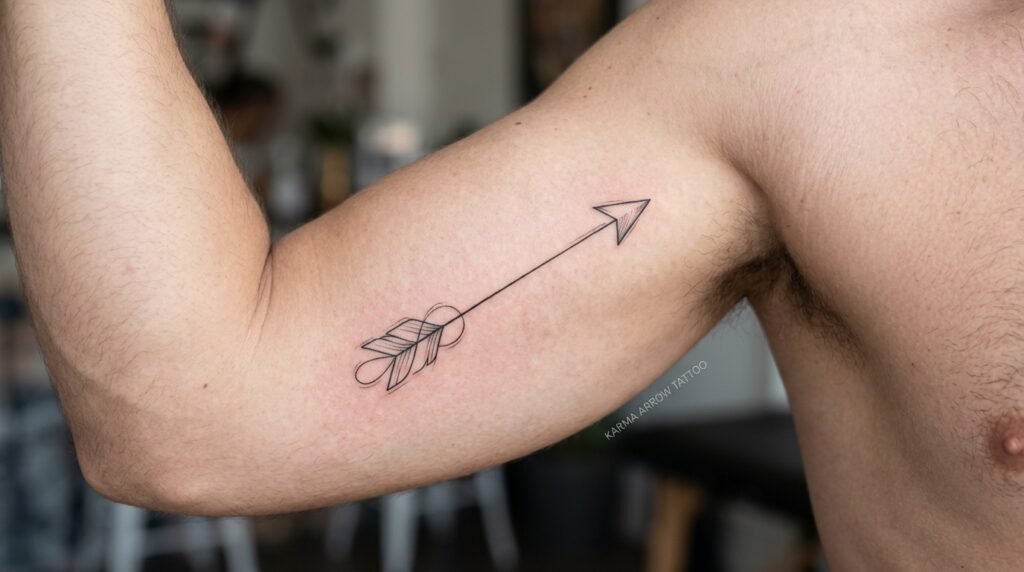 karma arrow tattoo