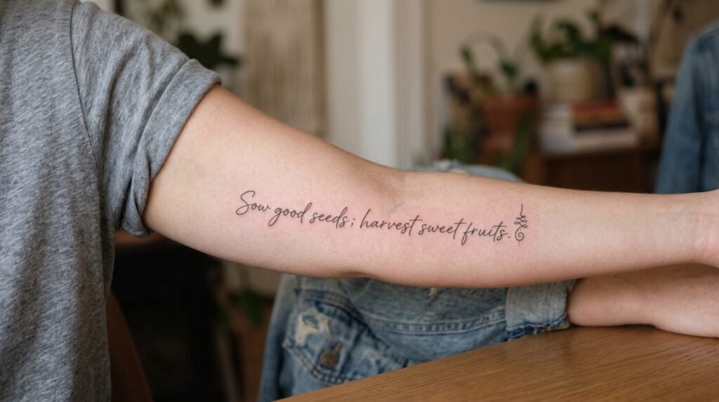 karma quote tattoo