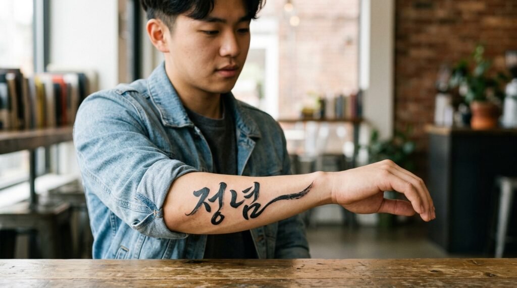 Korean Forearm Tattoo