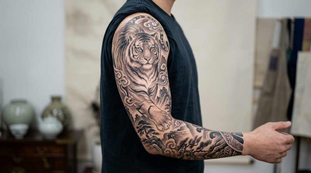 Korean Tiger Sleeve