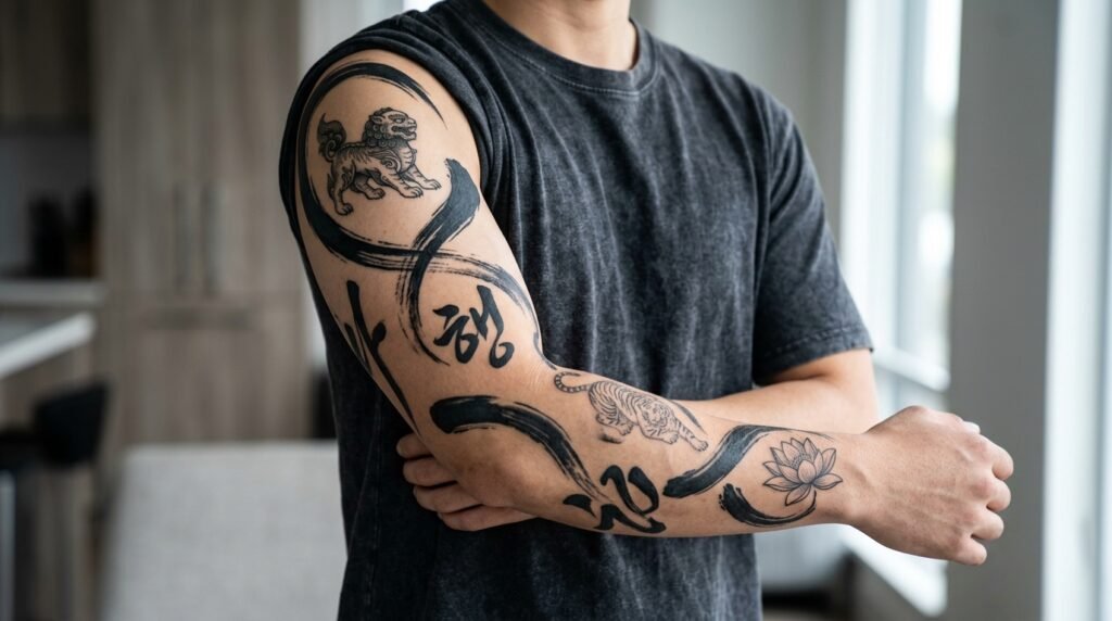 Korean Sleeve Tattoo