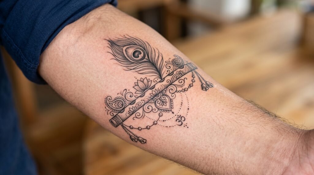 krishna flute tattoo