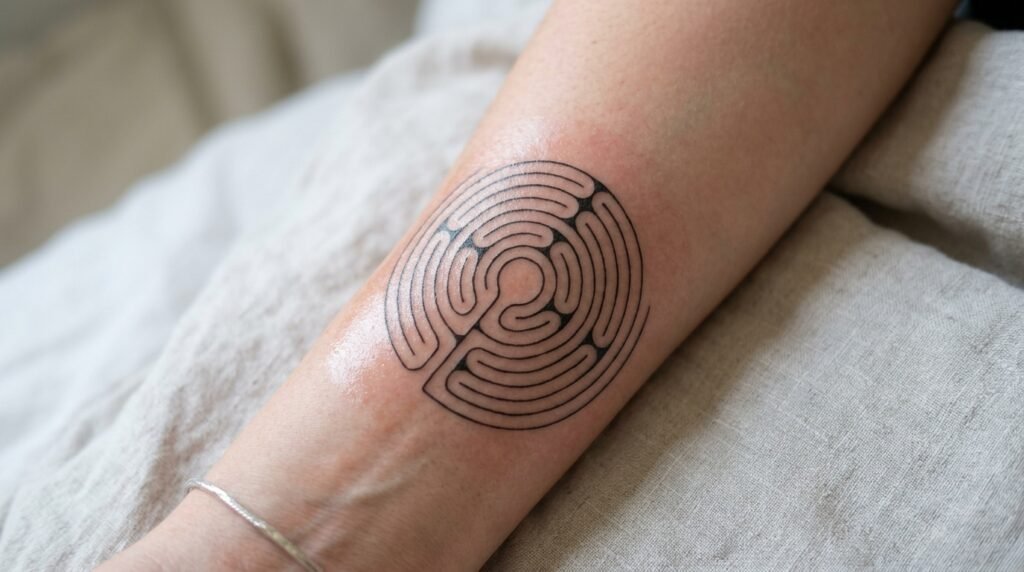 Labyrinth Tattoo Design