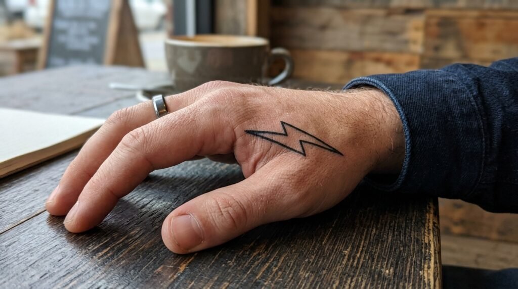 Lightning Hand Tattoo