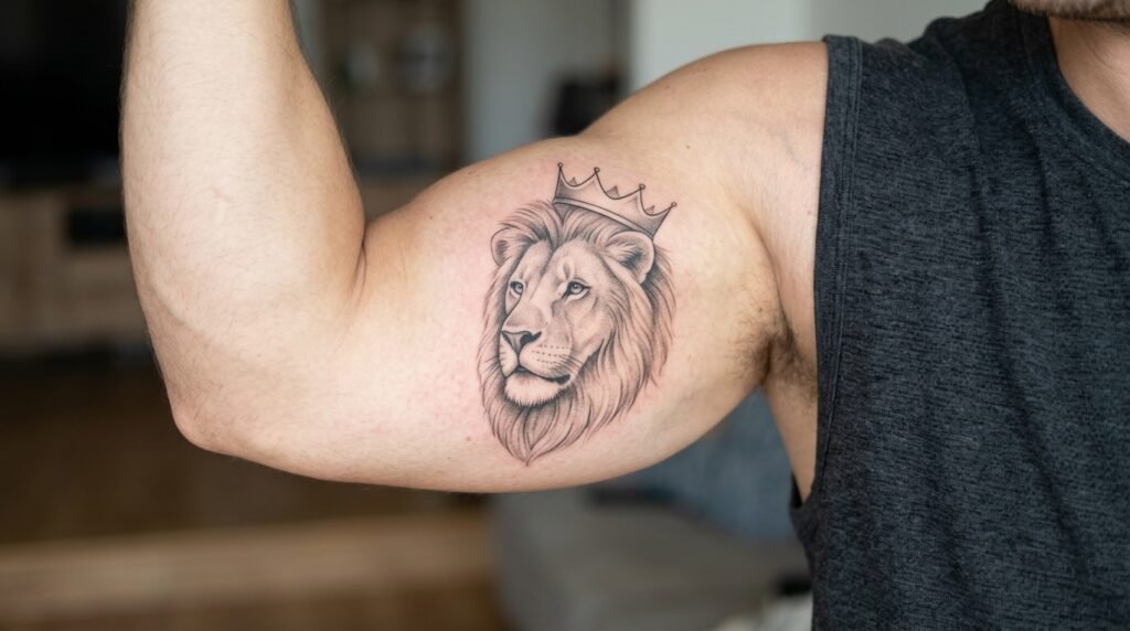Lion Bicep Tattoo