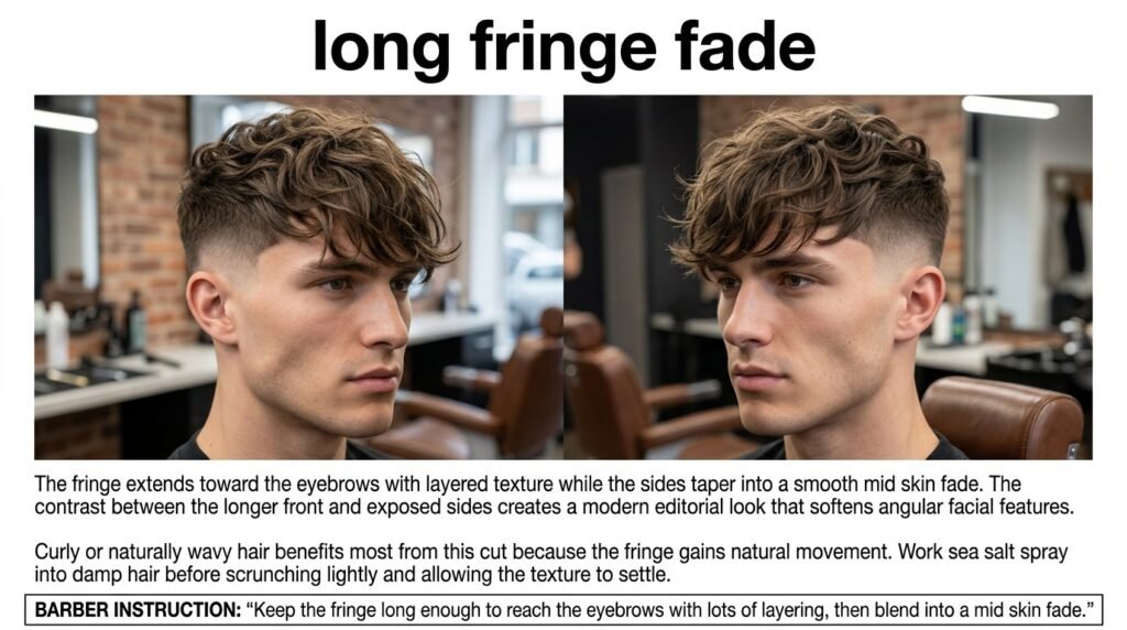 long fringe fade