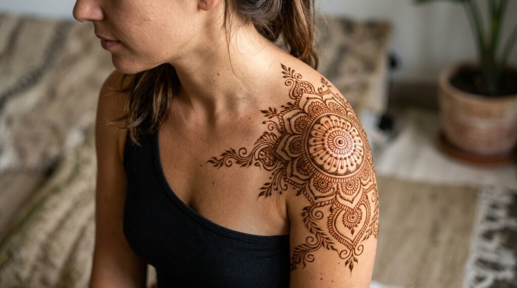 Mandala Shoulder Tattoo