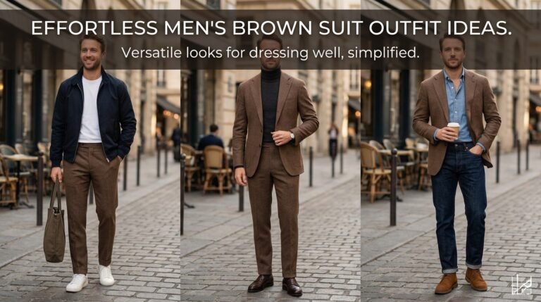 Men Brown Suit Outfit