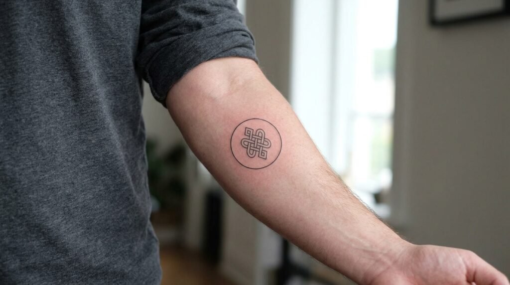 minimal karma tattoo