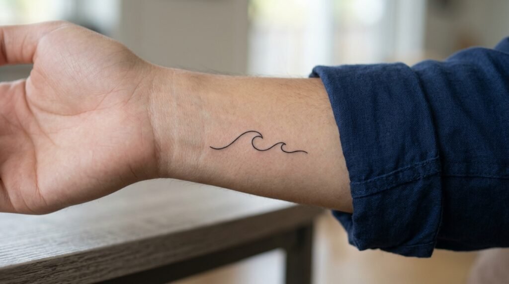 Minimal Wave Tattoo