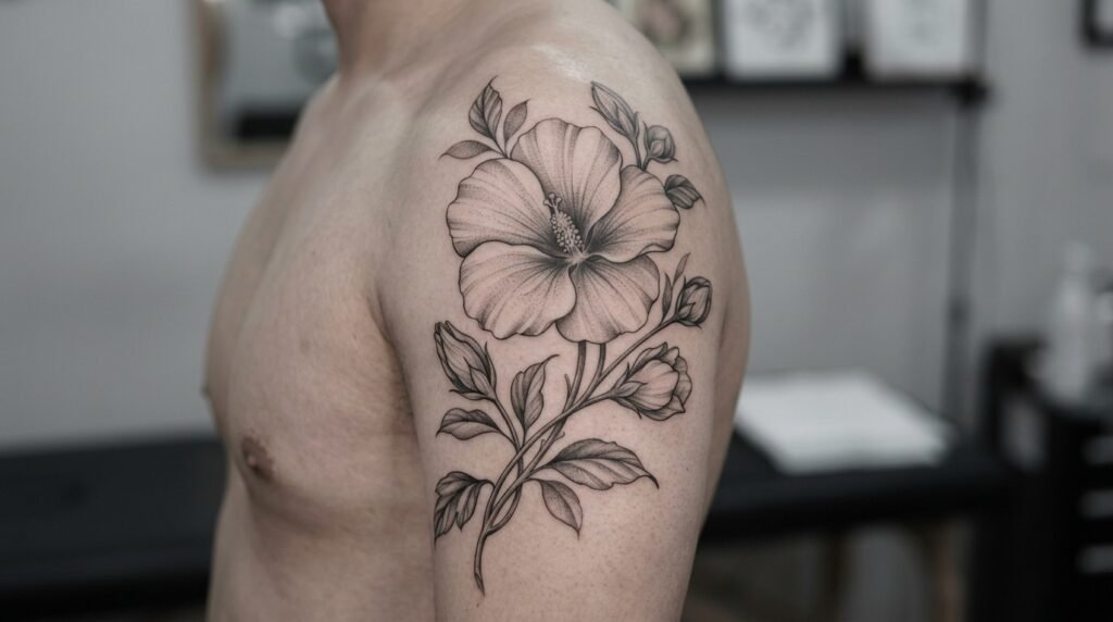 Korean Flower Tattoo