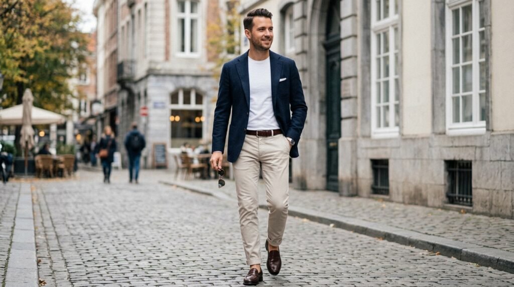 smart casual blazer outfit