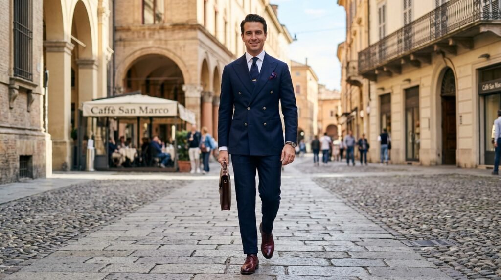 Italian suit style mens fashion