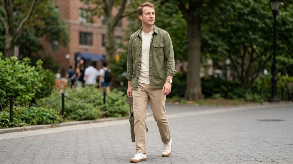 Relaxed weekend layering