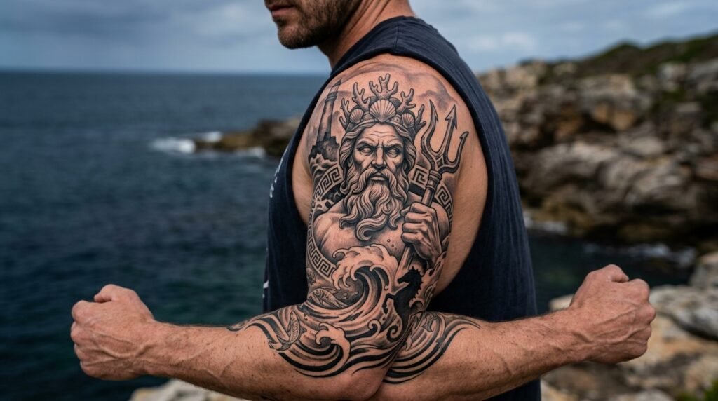 Poseidon Arm Tattoo