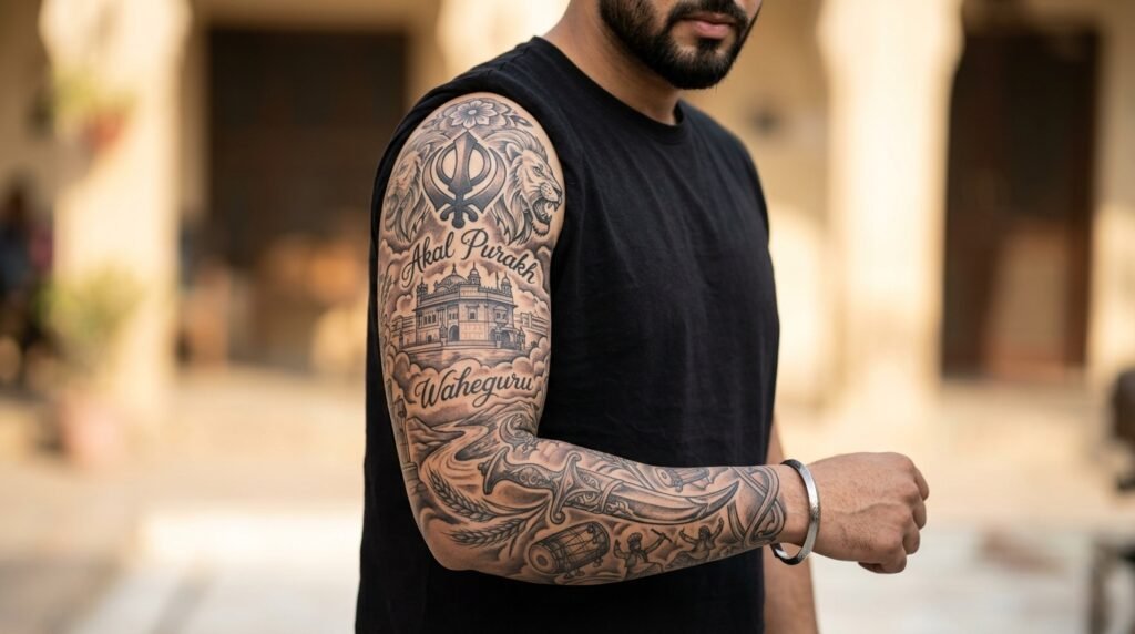 Punjabi Sleeve Tattoo