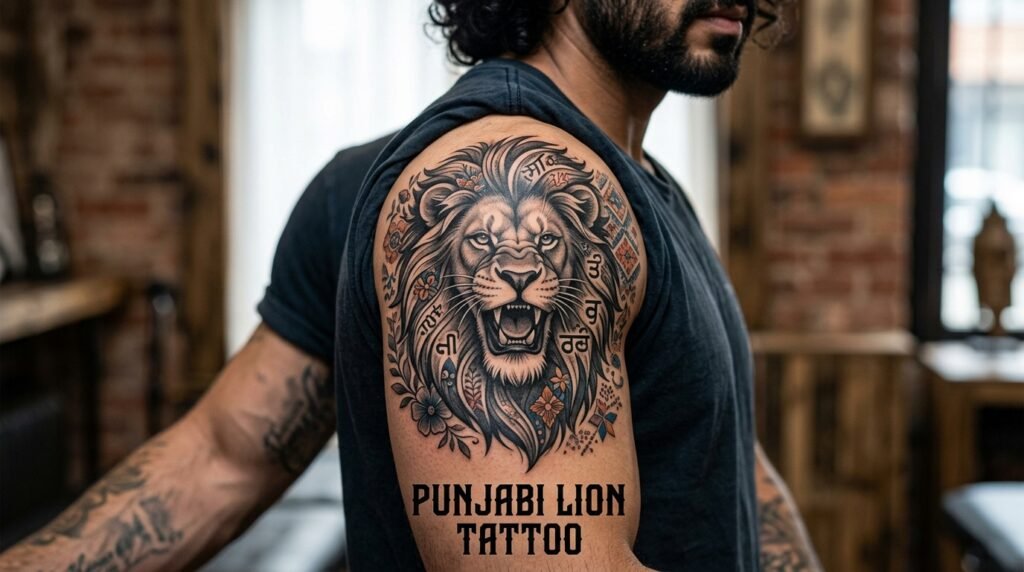 Punjabi Lion Tattoo