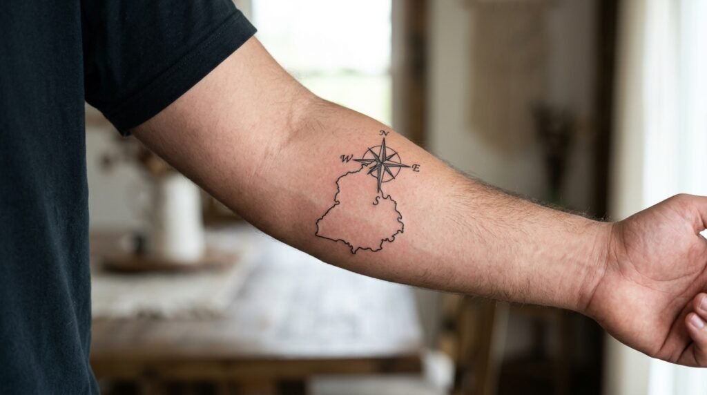 Punjab Map Tattoo