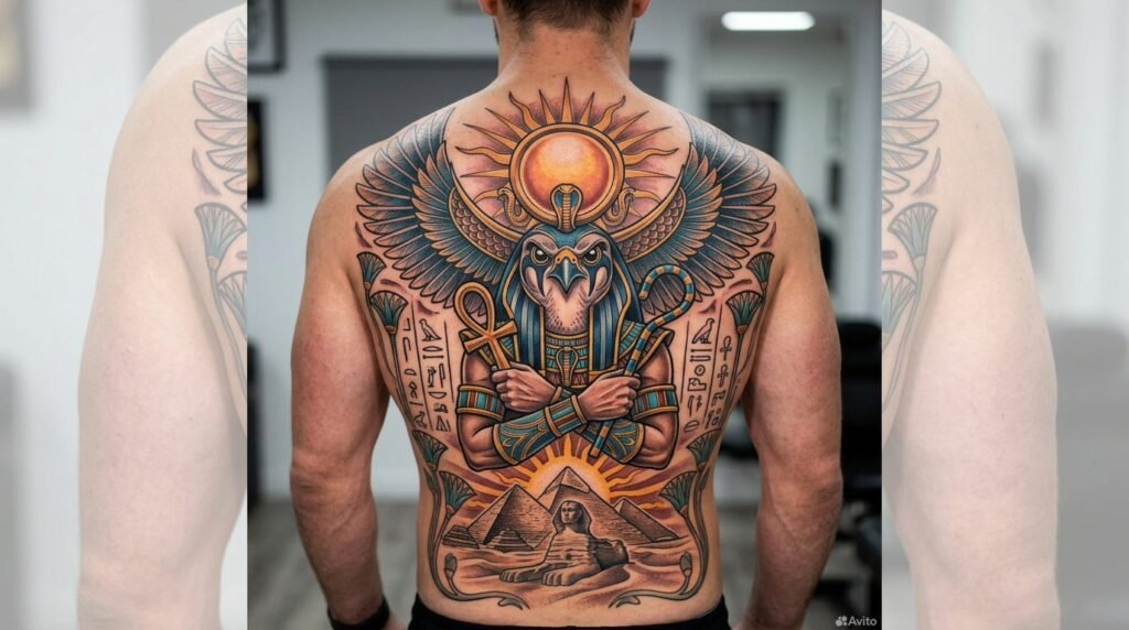 Ra Back Tattoo