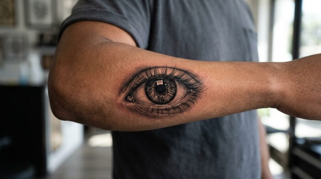 realistic eye tattoo