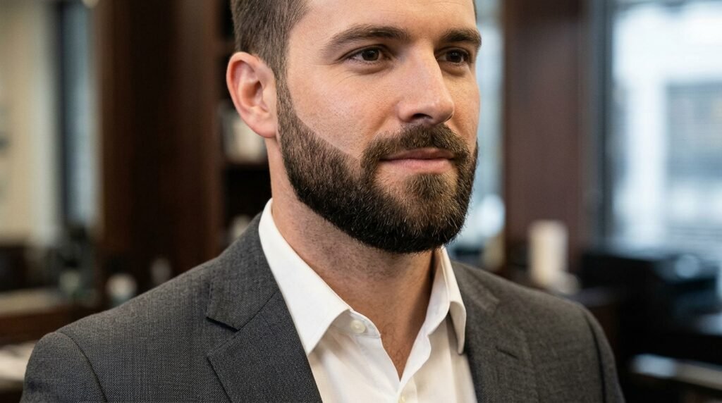 short boxed Spartan beard