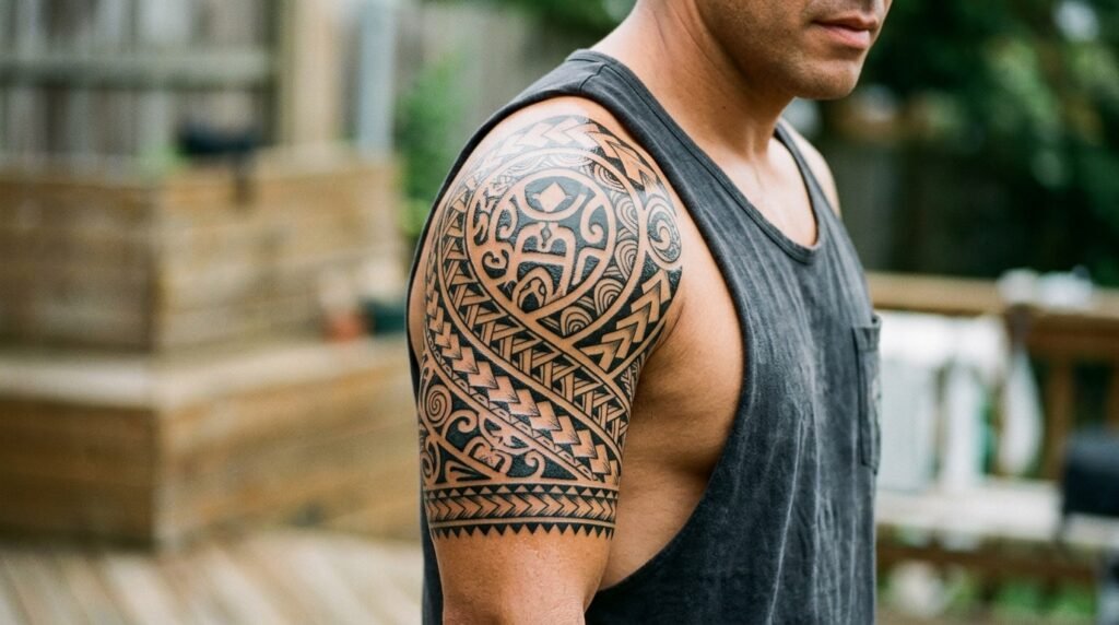 Polynesian Shoulder Tattoo