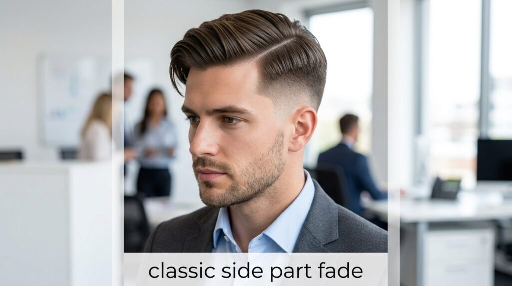 classic side part fade