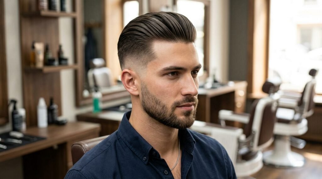 slick back fade