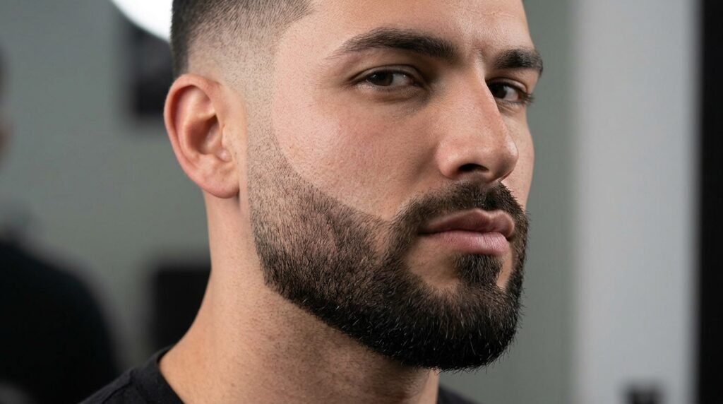 precision faded Spartan beard