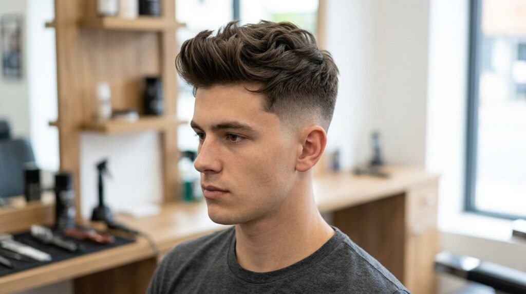 textured quiff fade