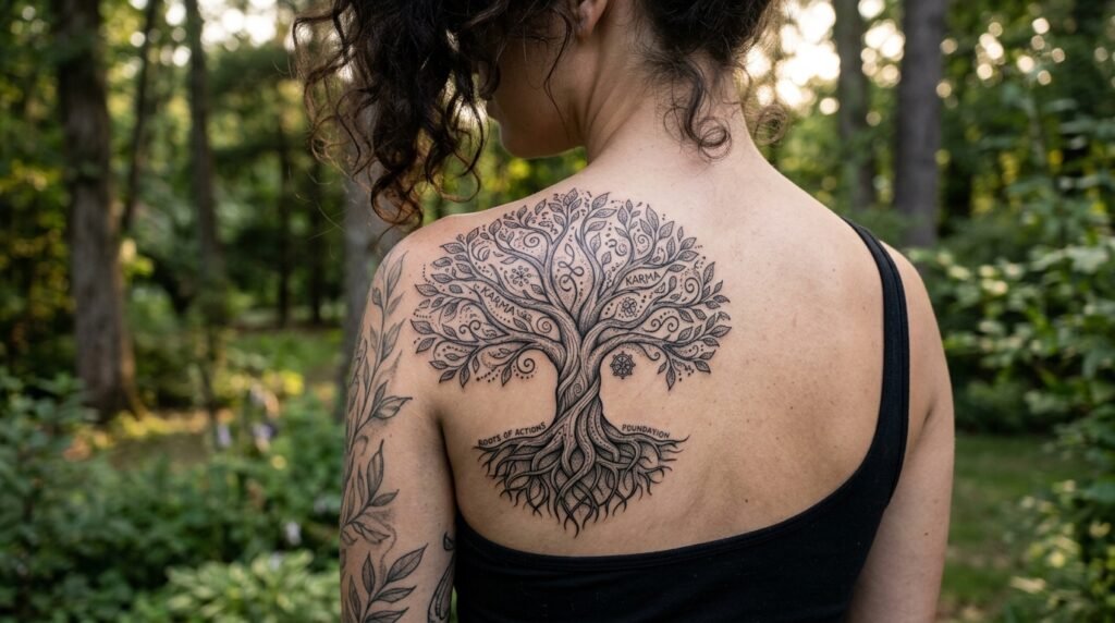 tree karma tattoo