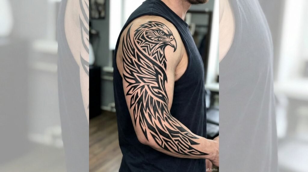 tribal eagle arm sleeve