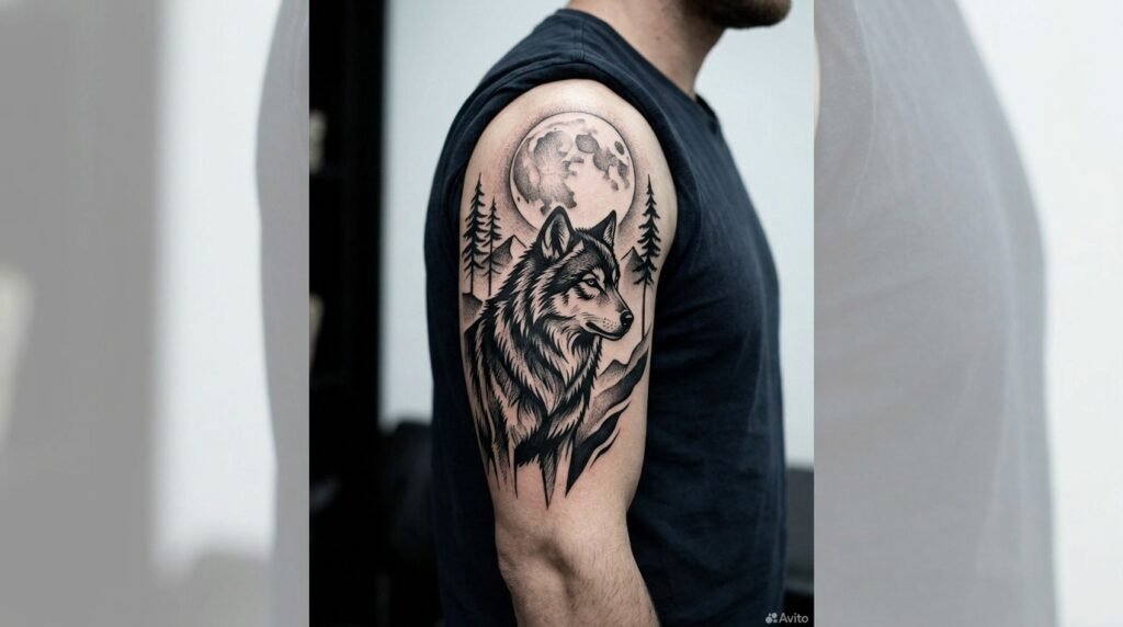 Wolf Arm Tattoo