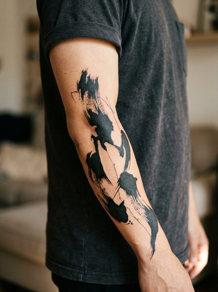 abstract arm tattoo