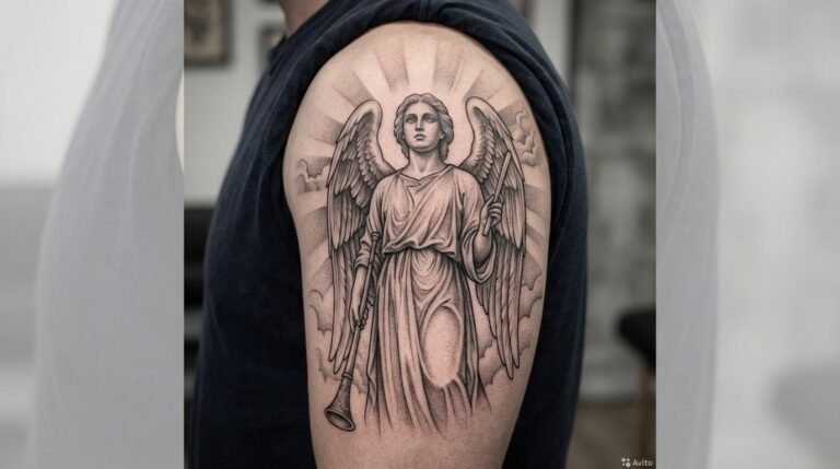 Angel Gabriel tattoo for men