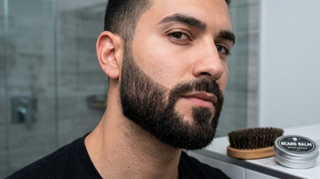 angular short boxed beard